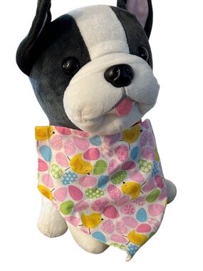Colorful Easter Egg Dog Bandana NEW reversible to bunnies slips over a collar